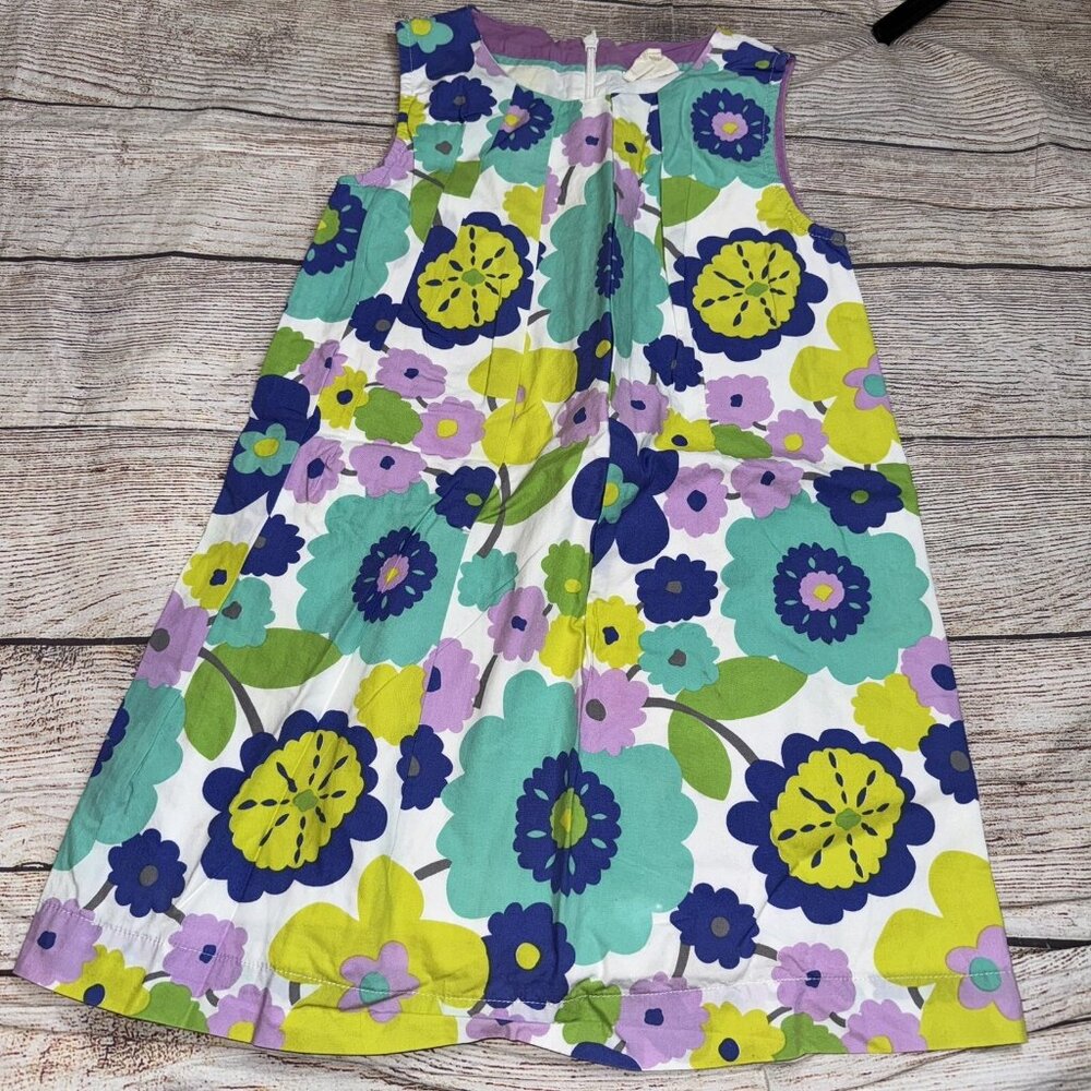 Mini Boden 4-5Y Girls Sundress Teal Purple Floral